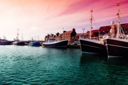 Fishing Boats At Peterhead Harbour, Scotland